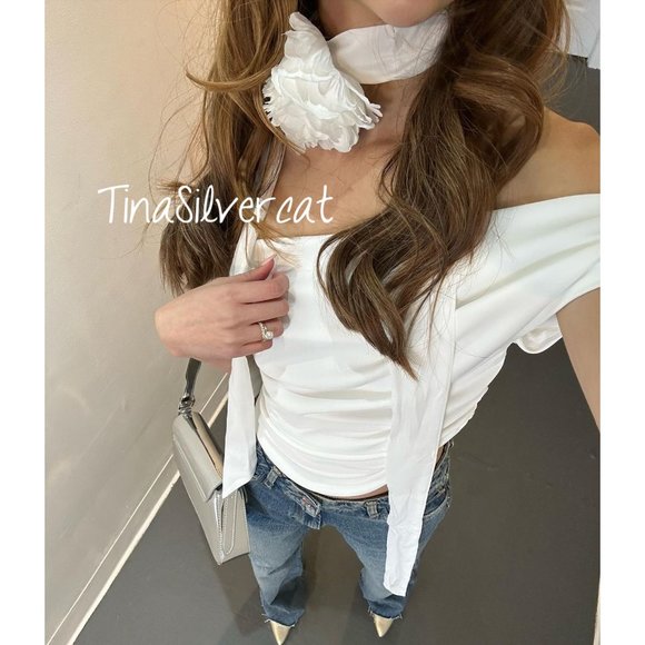 BLOGGER'S FAVE! Zara Floral Scarf Choker NWT - Picture 3 of 17